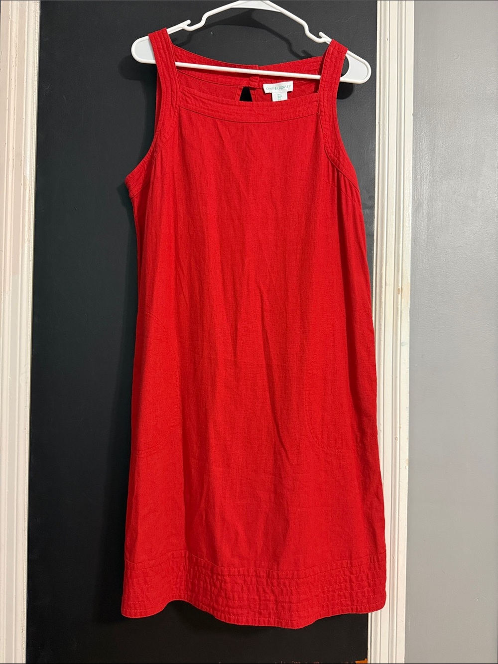 Cynthia Rowley Button Side Linen Blend Casual Dress Size: L